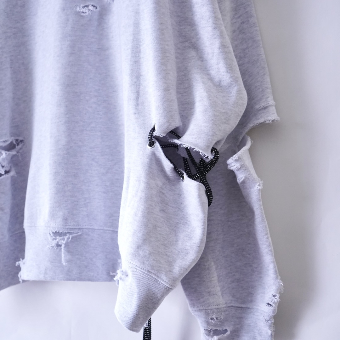 【Remake / Lace-up】asymmetry side lace up parka