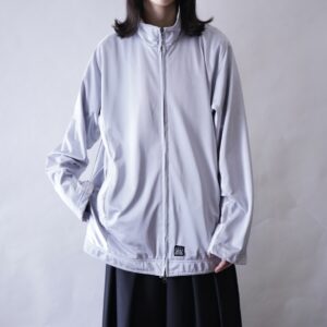 【NIKE】silver × gray switching gimmick track jacket