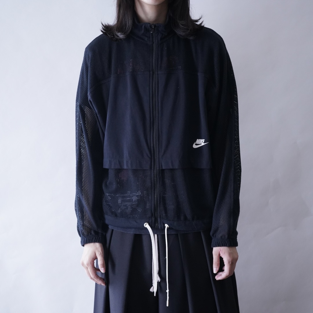 【NIKE】short length mesh sheer track jacket