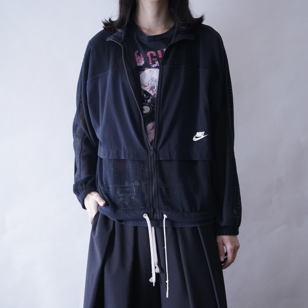 【NIKE】short length mesh sheer track jacket