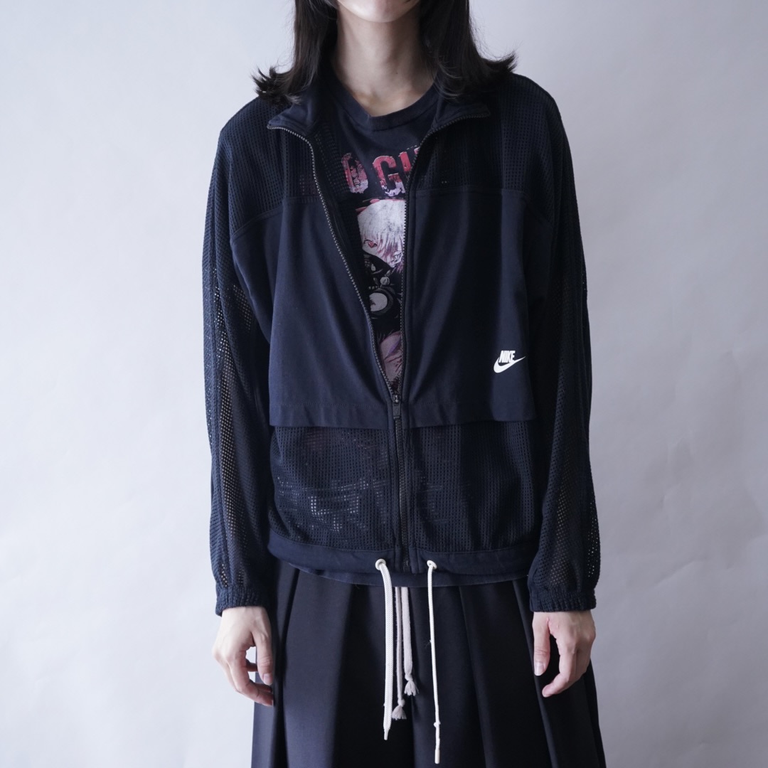 【NIKE】short length mesh sheer track jacket