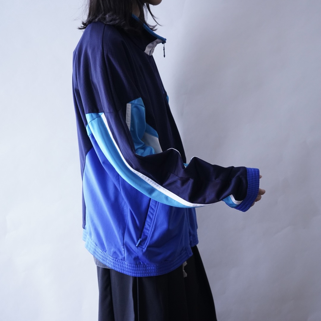 【puma】oversized beautiful blue switching track jacket