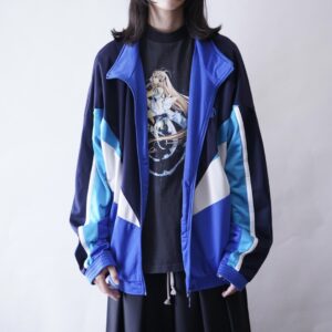 【puma】oversized beautiful blue switching track jacket