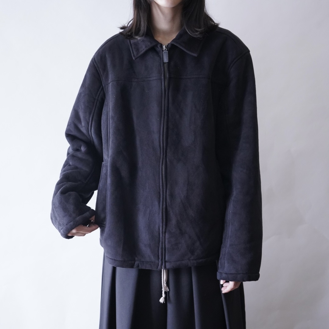 fake suede drizzler jacket