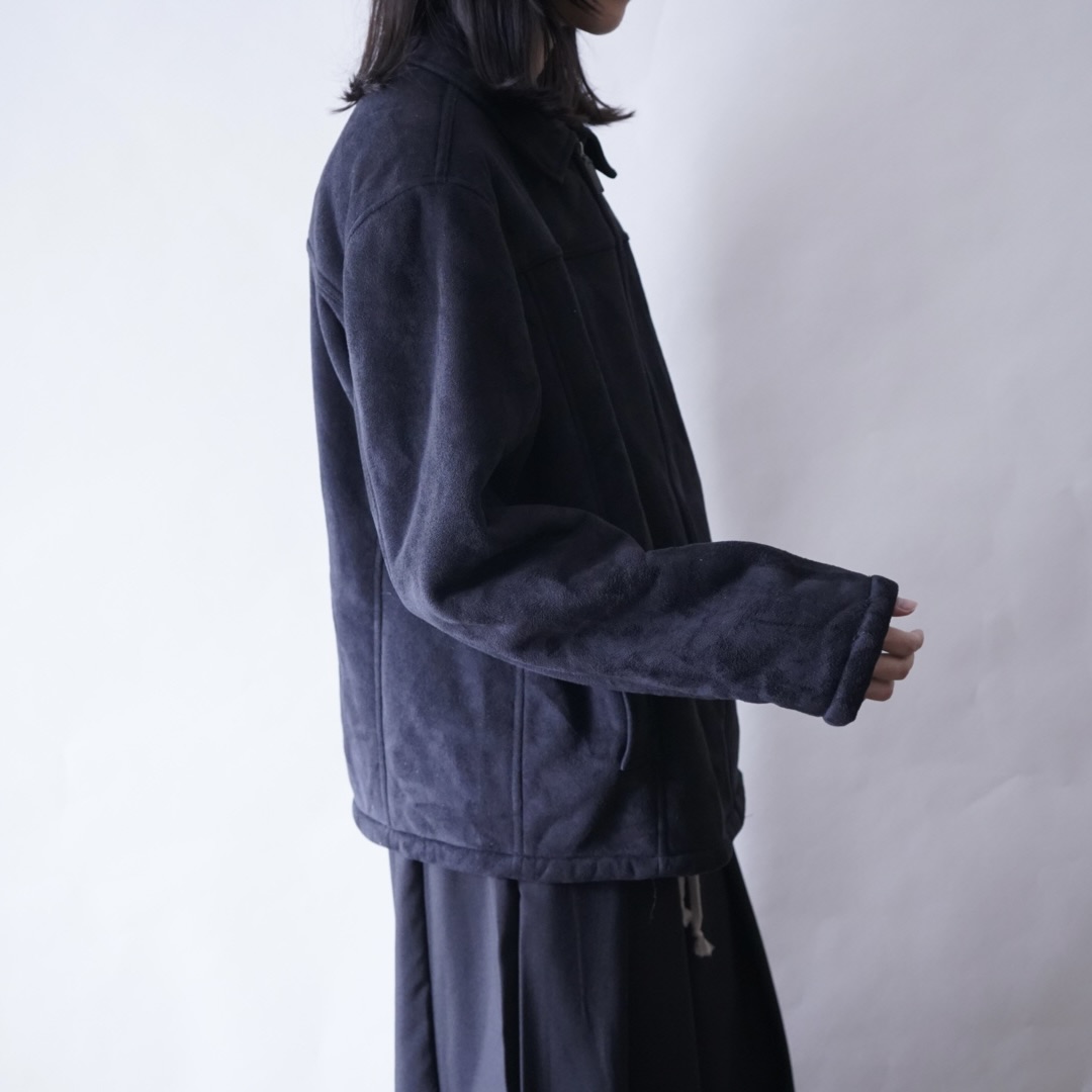 fake suede drizzler jacket