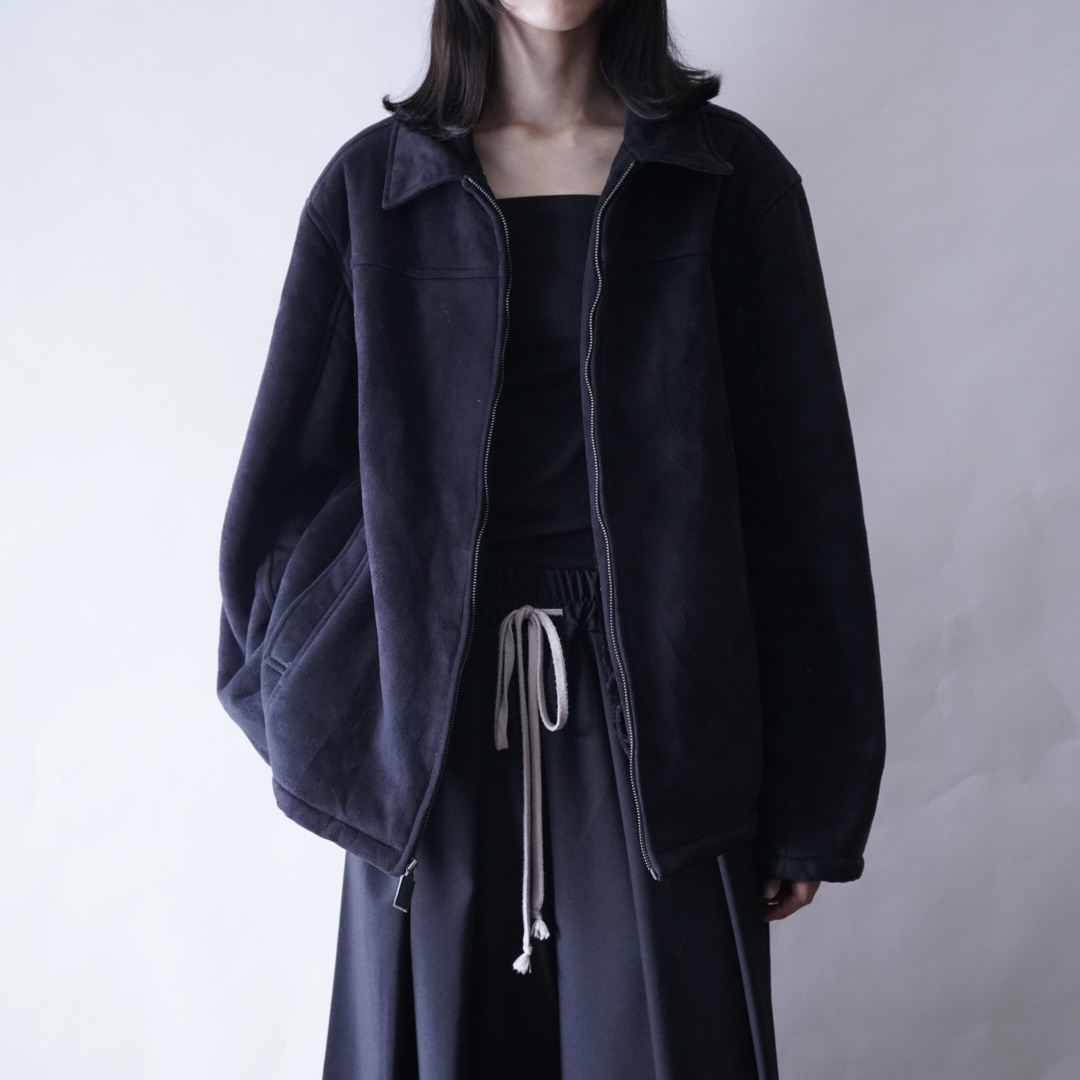 fake suede drizzler jacket