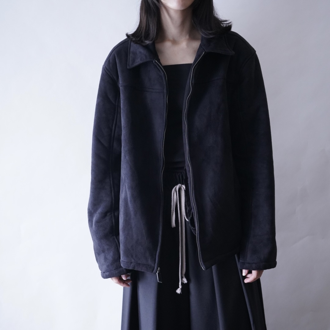 fake suede drizzler jacket