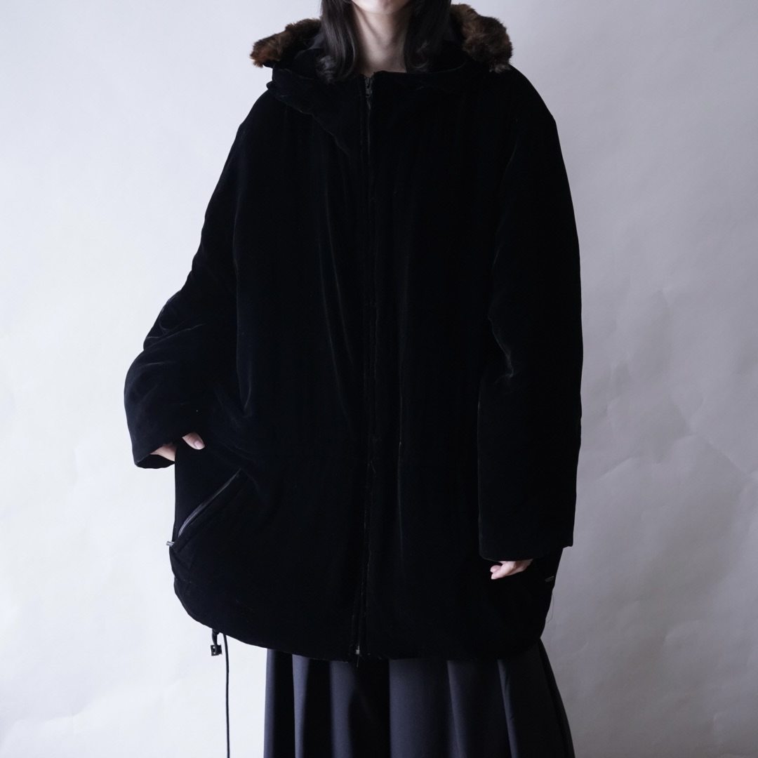 【RalphLauren】oversized velours mods coat