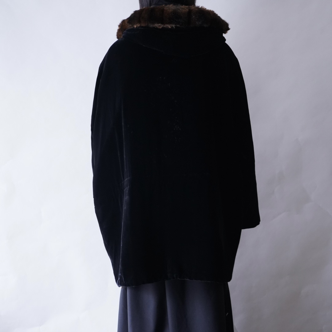 【RalphLauren】oversized velours mods coat