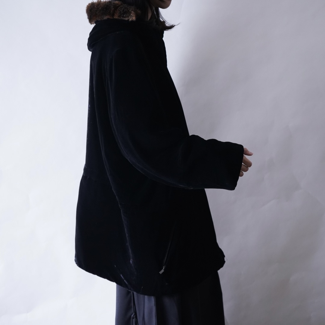 【RalphLauren】oversized velours mods coat