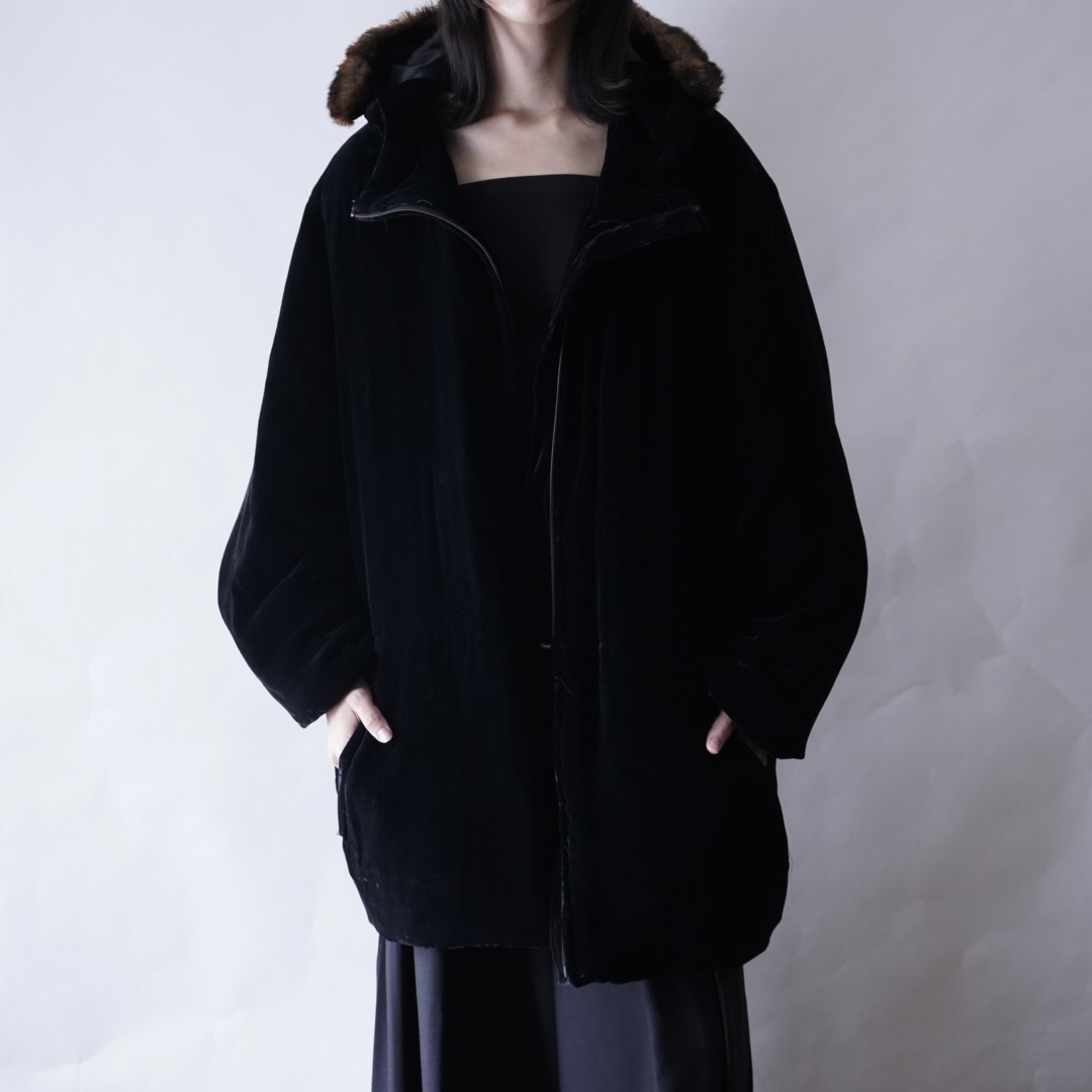 【RalphLauren】oversized velours mods coat