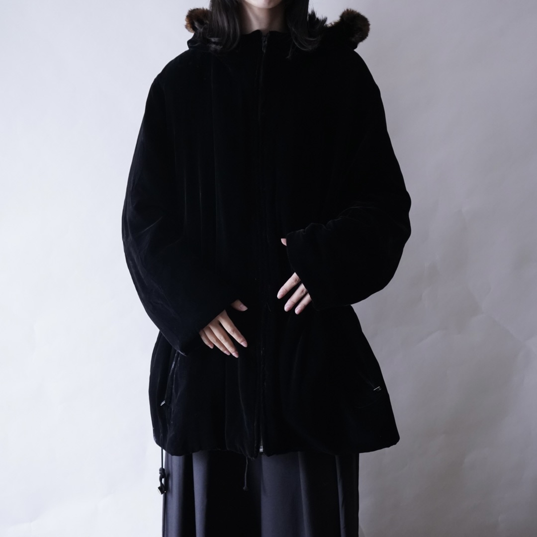 【RalphLauren】oversized velours mods coat