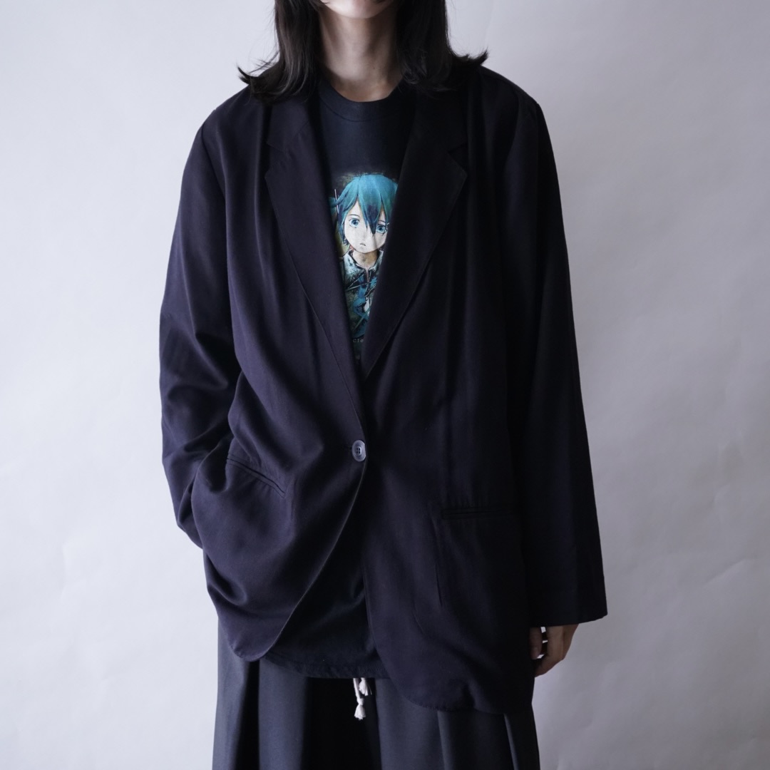 drape black easy tailoerd jacket
