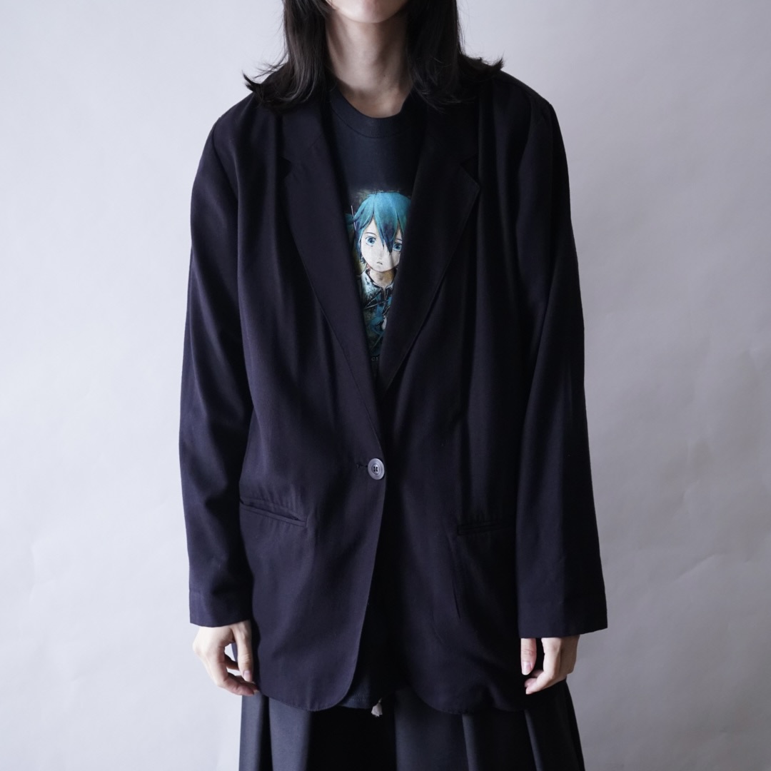 drape black easy tailoerd jacket