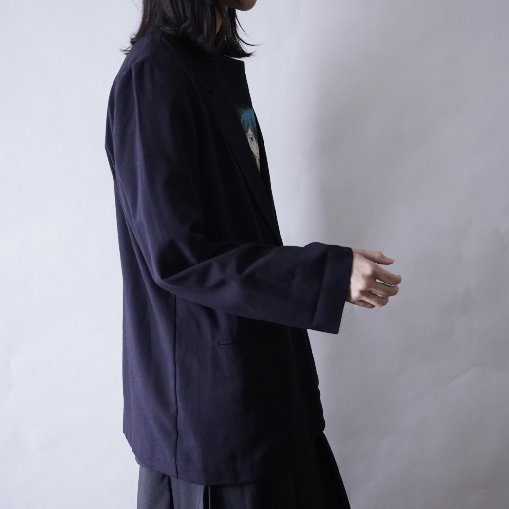 drape black easy tailoerd jacket
