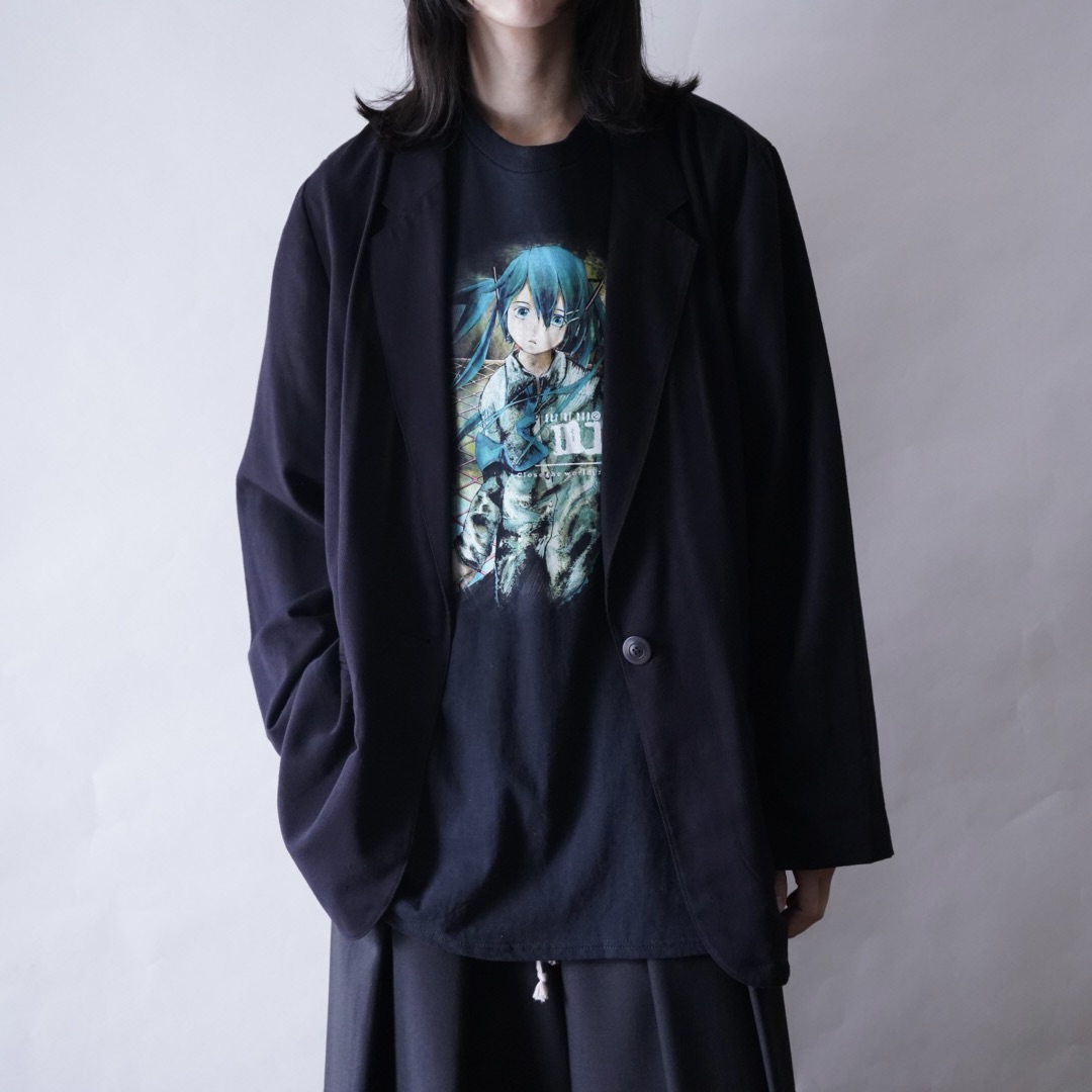 drape black easy tailoerd jacket