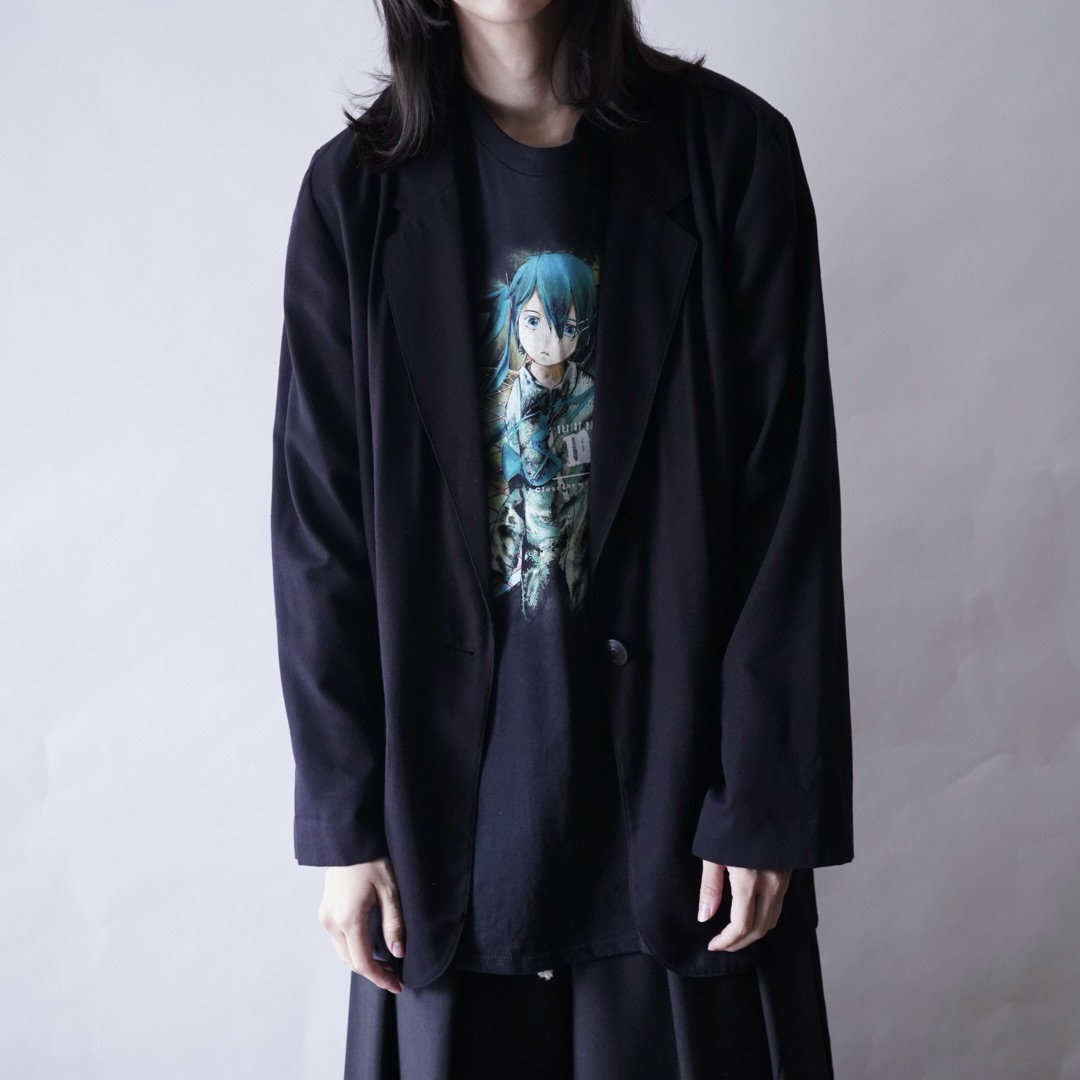 drape black easy tailoerd jacket