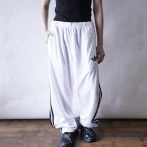【adidas】white × black track pants