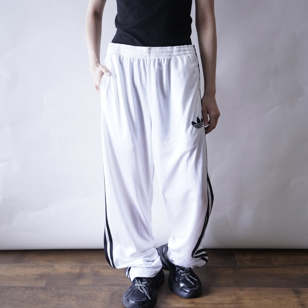 【adidas】white × black track pants