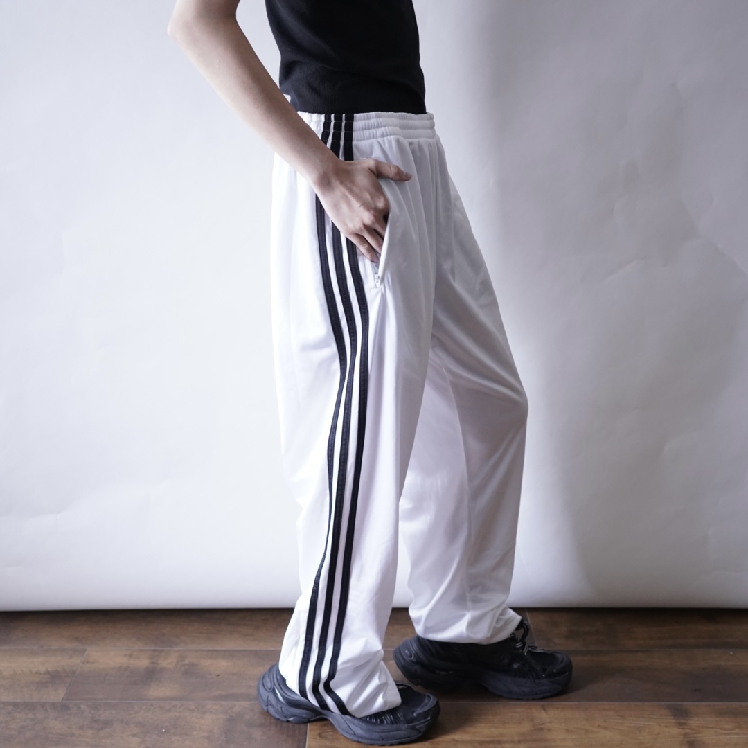 【adidas】white × black track pants
