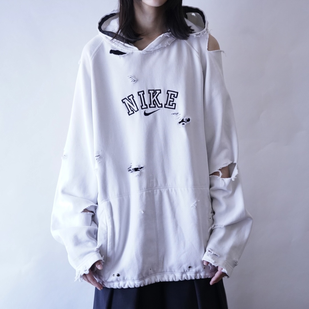 【PUNK REMAKE】"NIKE" BORO × STUDS custom parka