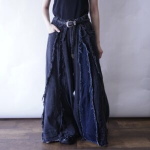 【Docking Remake】multi denim docking wide baggy pants