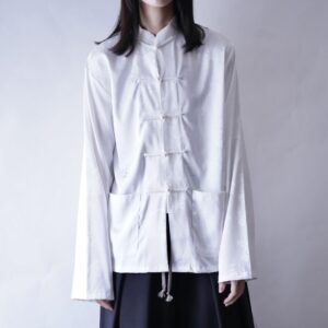 white × white pattern China shirt