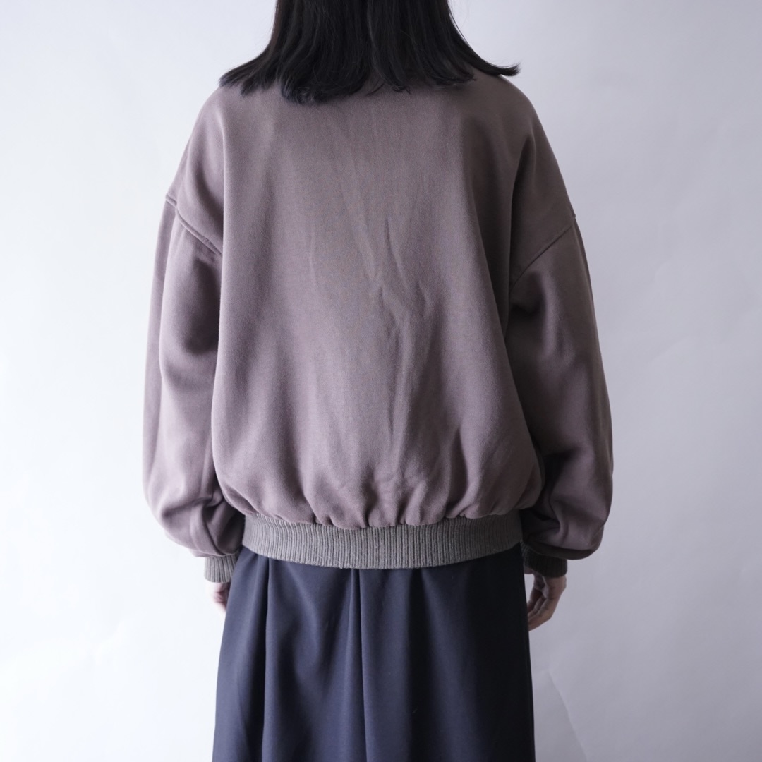 bitter check pattern × earth color reversible sweat cardigan