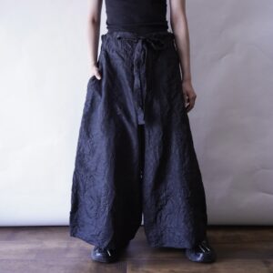 shrink fabric super wide hakama pants