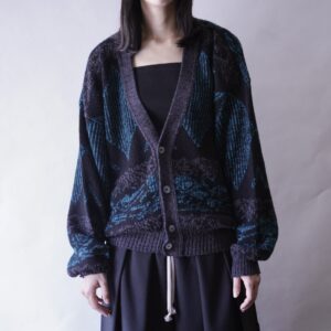 rare blue mix short length cardigan