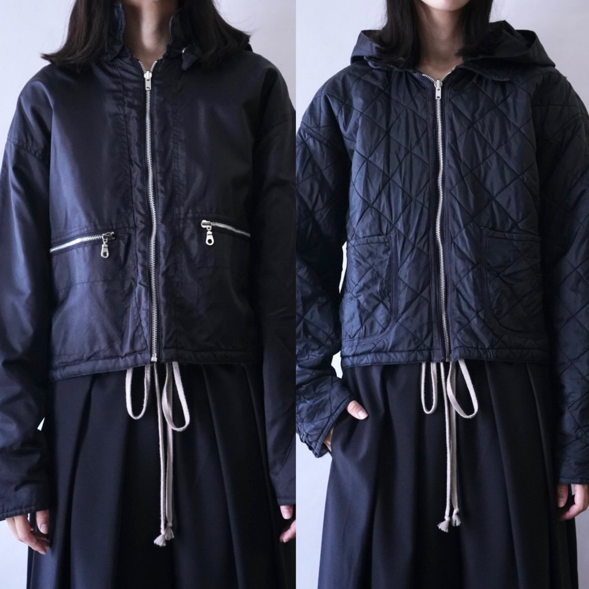 short length nylon gimmick reversible jacket
