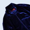 glossy blue × white velours track jacket