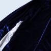 glossy blue × white velours track jacket