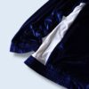 glossy blue × white velours track jacket