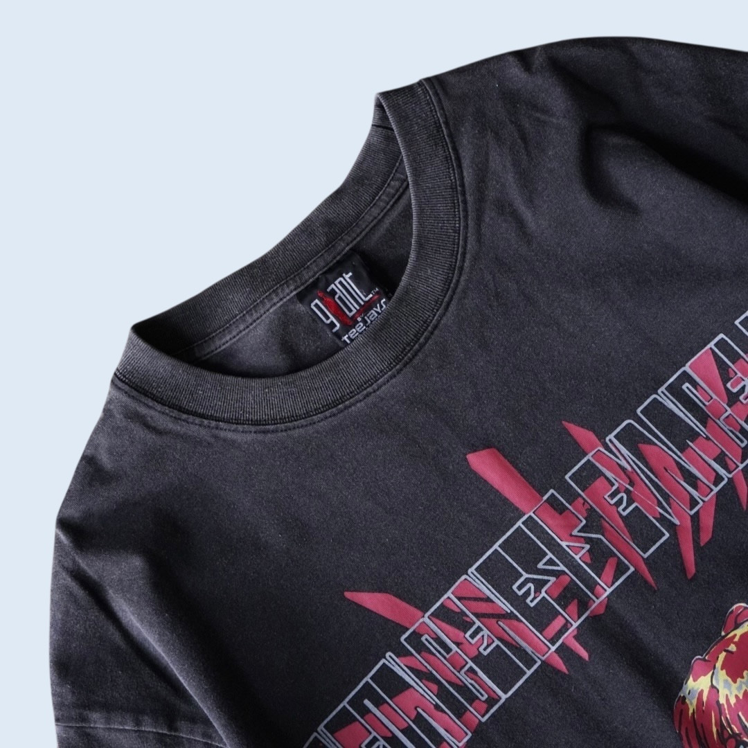 "割れアスカリャンメン袖プリ / エヴァンゲリオン" double side print tee