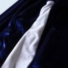 glossy blue × white velours track jacket