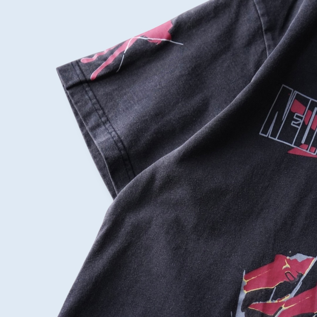 "割れアスカリャンメン袖プリ / エヴァンゲリオン" double side print tee