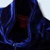 glossy blue × white velours track jacket