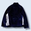 glossy blue × white velours track jacket