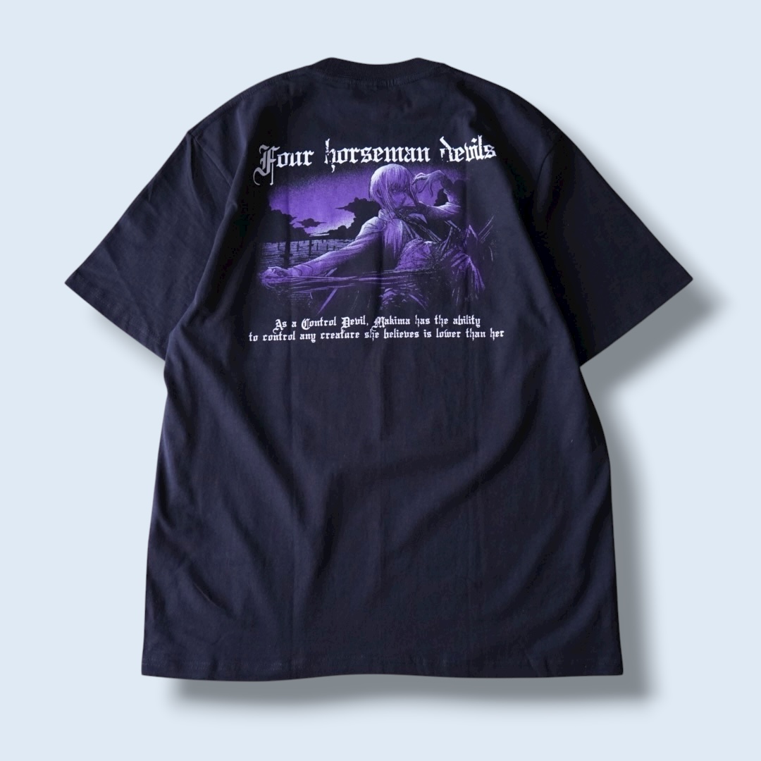 “メタルテイストマキマ / チェンソーマン” double side print tee