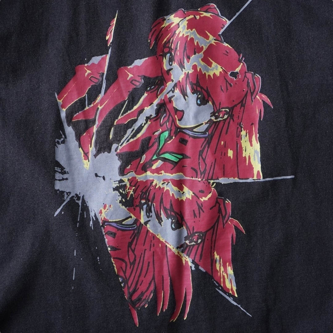 "割れアスカリャンメン袖プリ / エヴァンゲリオン" double side print tee