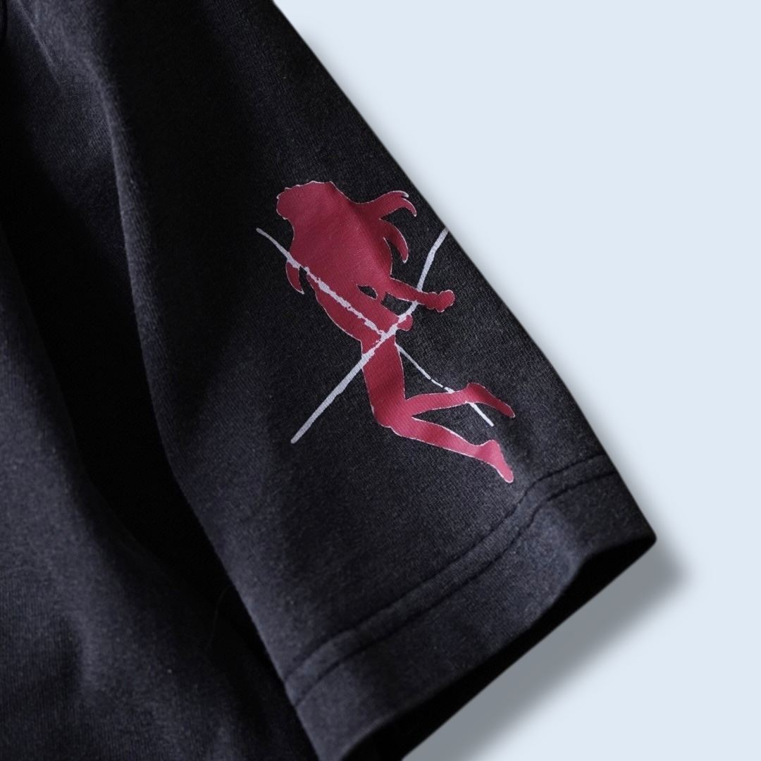 "割れアスカリャンメン袖プリ / エヴァンゲリオン" double side print tee