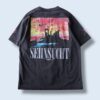 "割れアスカリャンメン袖プリ / エヴァンゲリオン" double side print tee