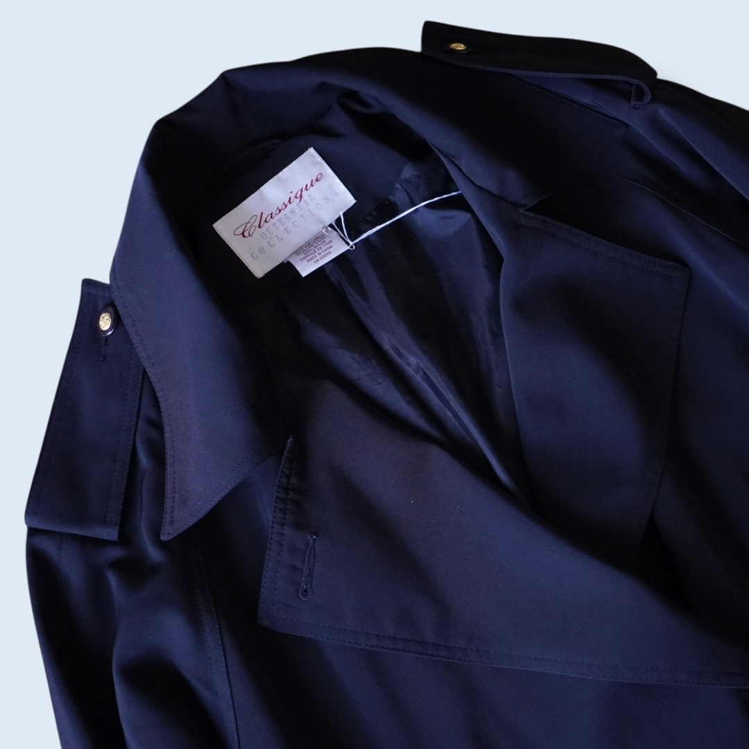 back many tuck gabardine maxi long coat