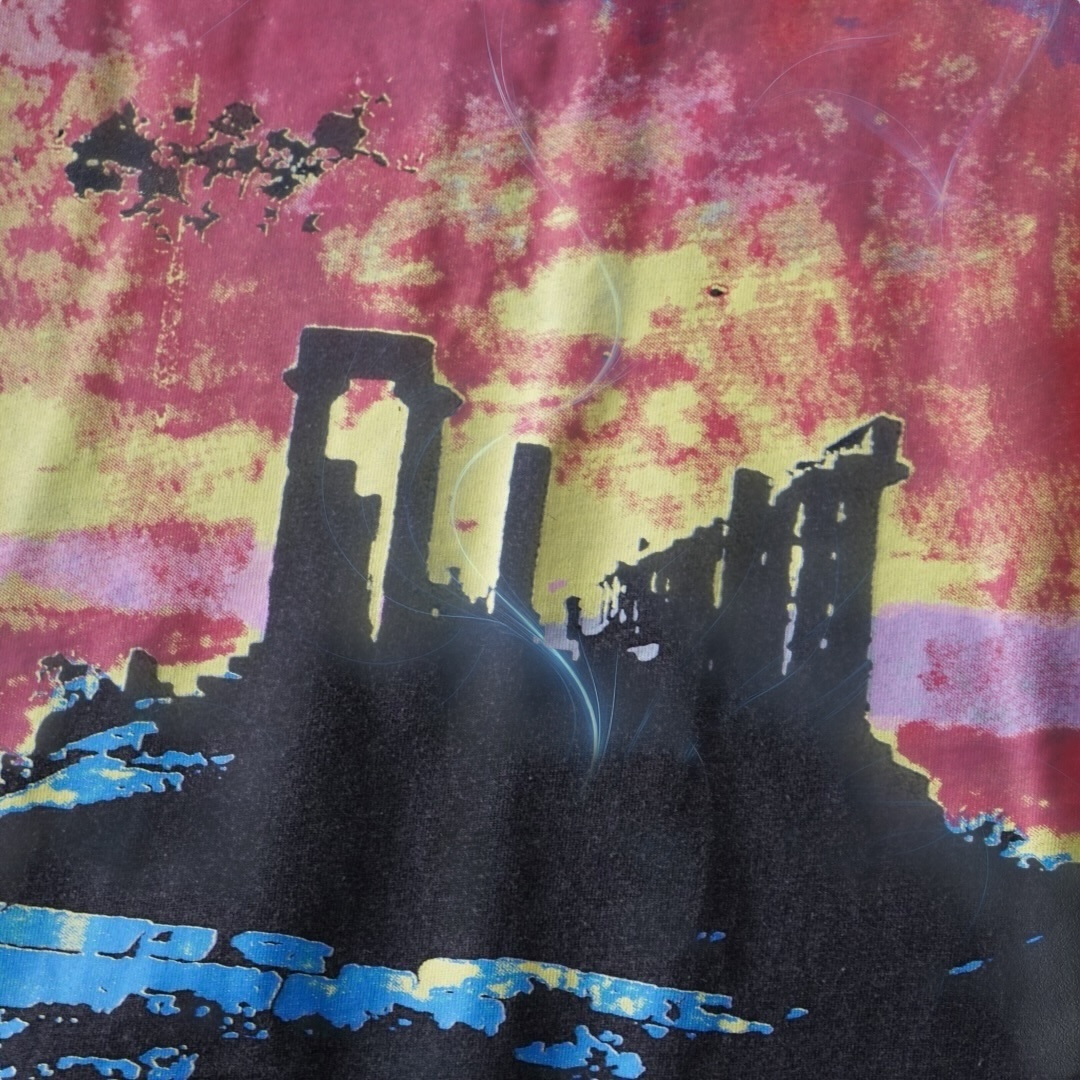 "割れアスカリャンメン袖プリ / エヴァンゲリオン" double side print tee