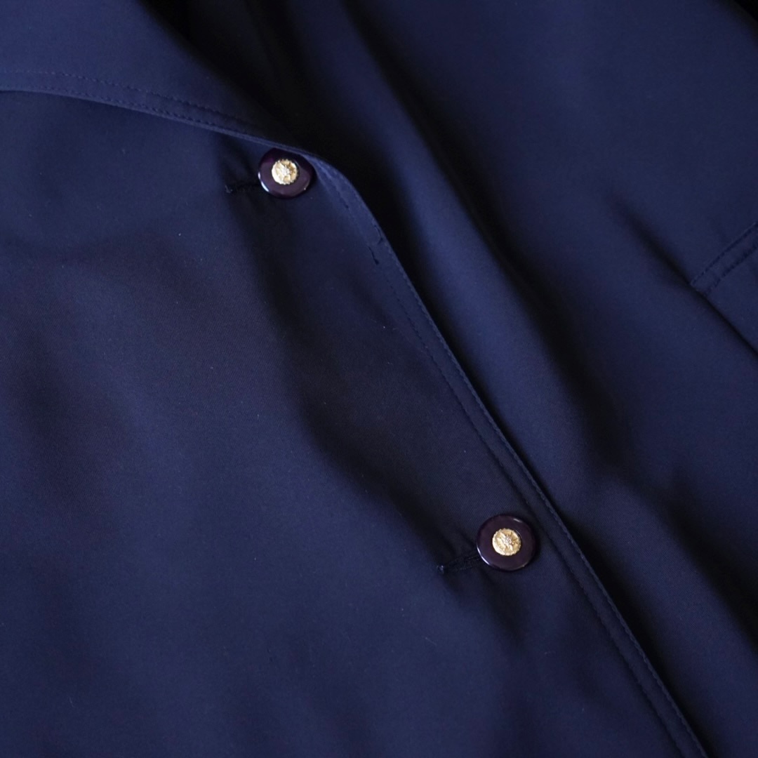 back many tuck gabardine maxi long coat