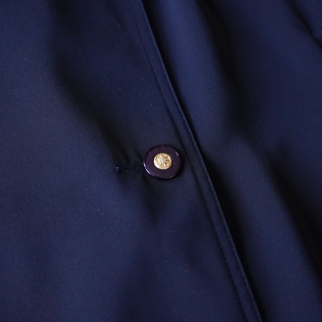 back many tuck gabardine maxi long coat