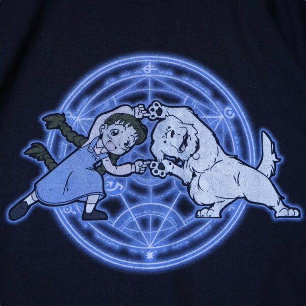 "人の心がないニーナとアレキサンダーフュージョン / 鋼の錬金術師" print tee