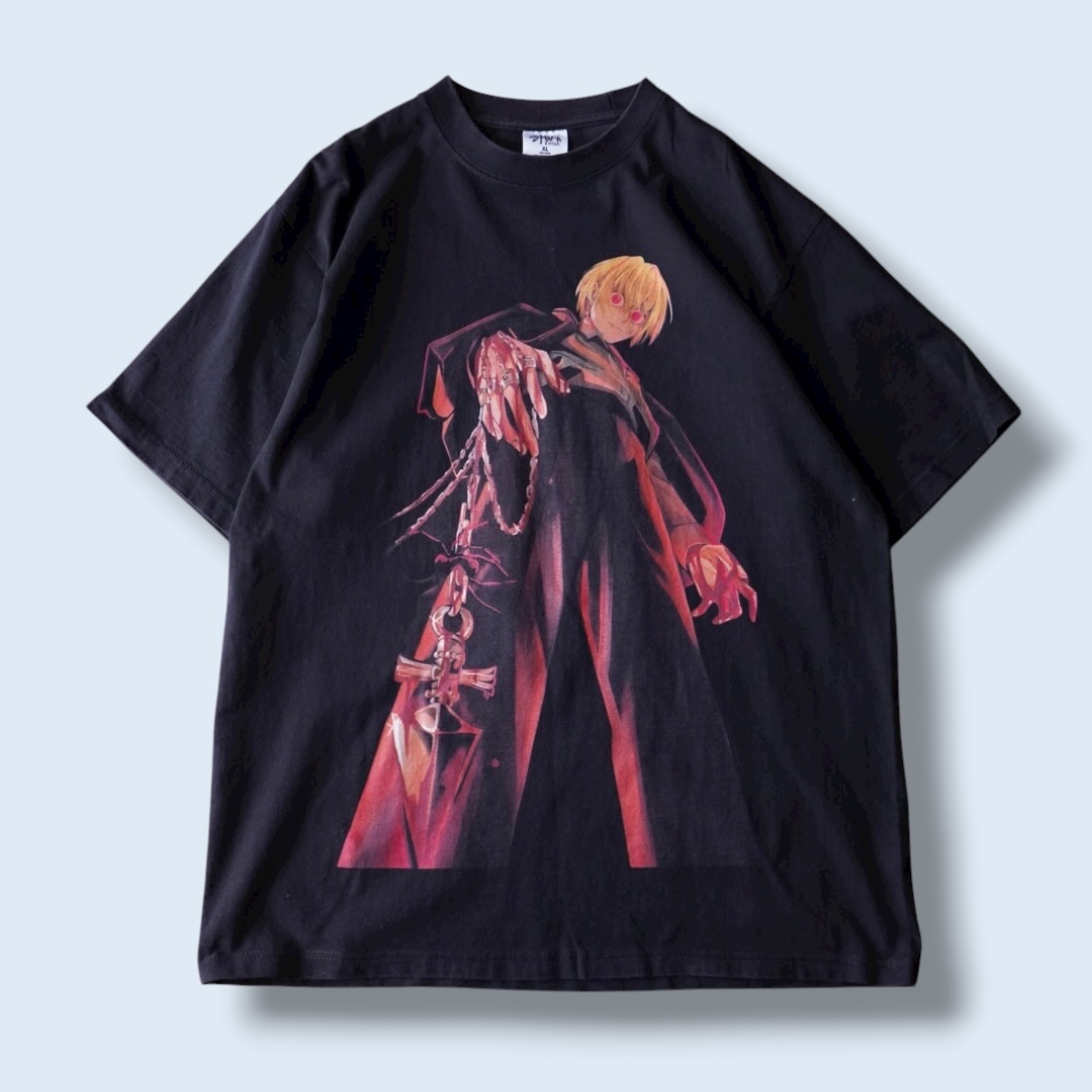 “緋の眼クラピカ / HUNTER×HUNTER” double side print tee
