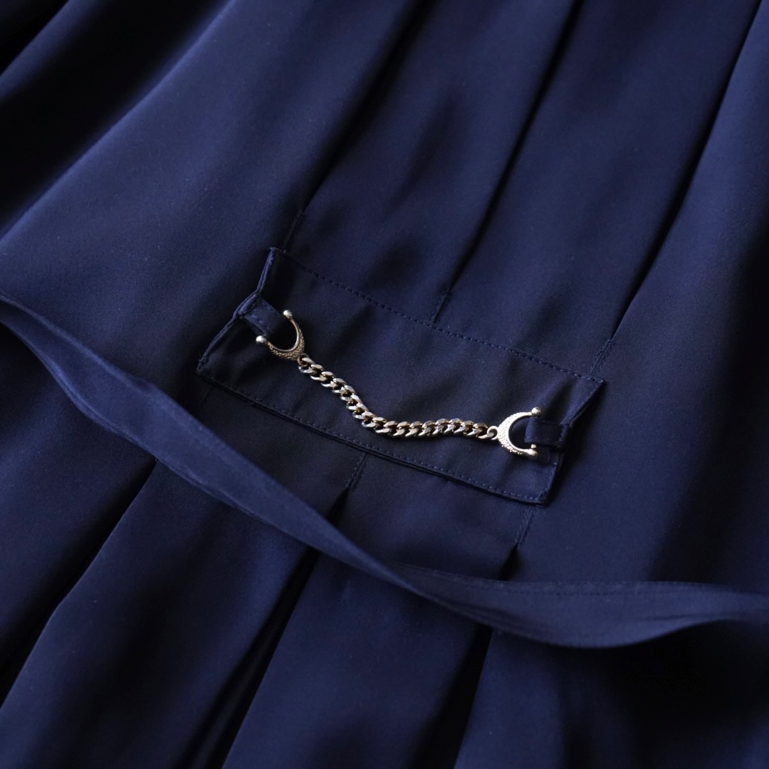 back many tuck gabardine maxi long coat